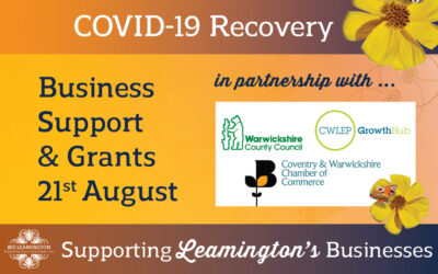 Business Support, Well-being & Grants: 21st August